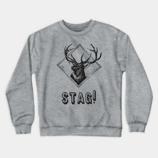 Stag! Crewneck Sweatshirt by jimmythedog